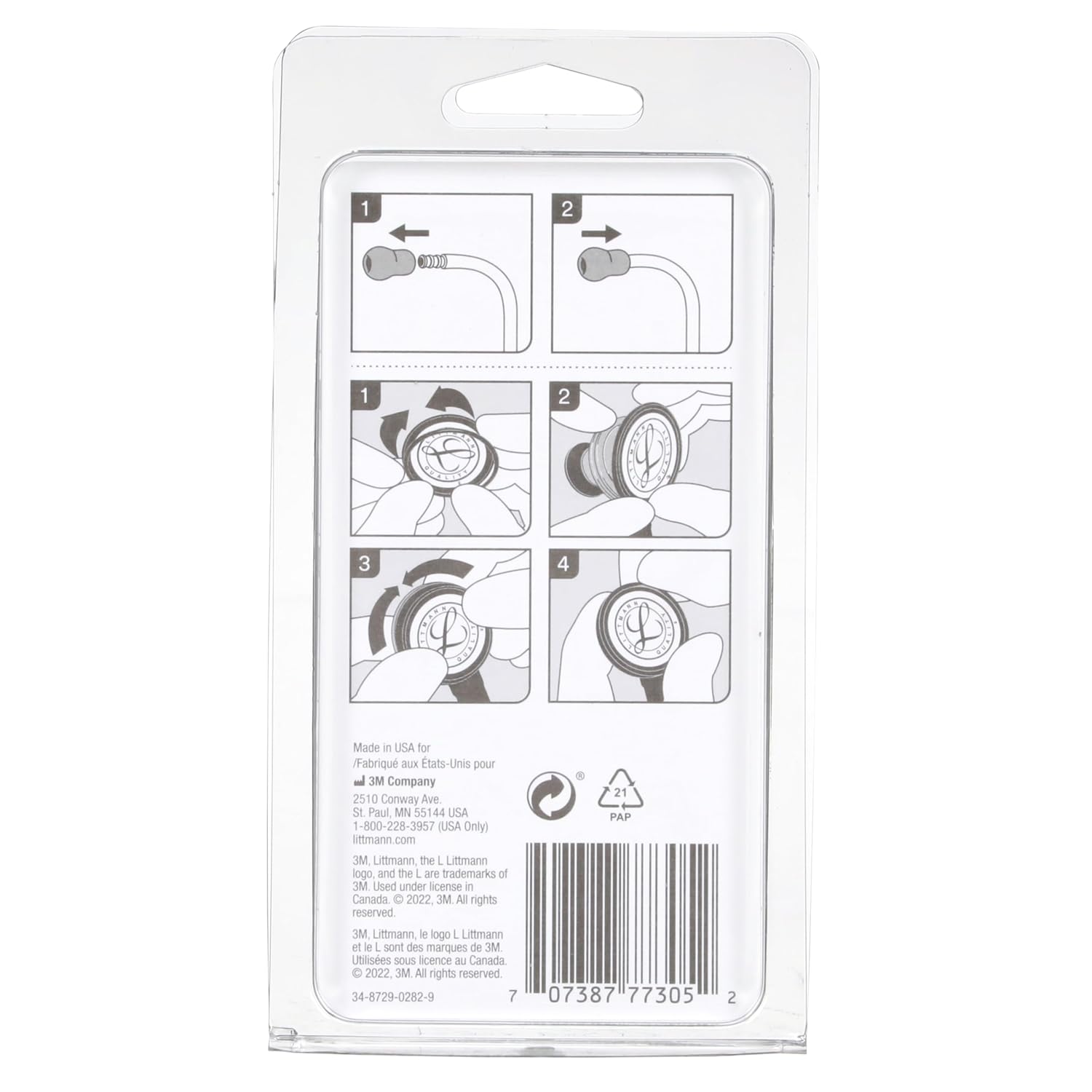 3M Littmann Stethoscope Spare Parts Kit Lightweight II S.E. - Black (40020)